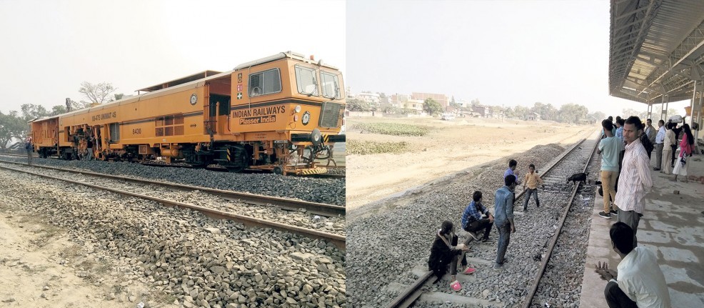 रेलको इन्जिन कुर्दै महोत्तरीवासी