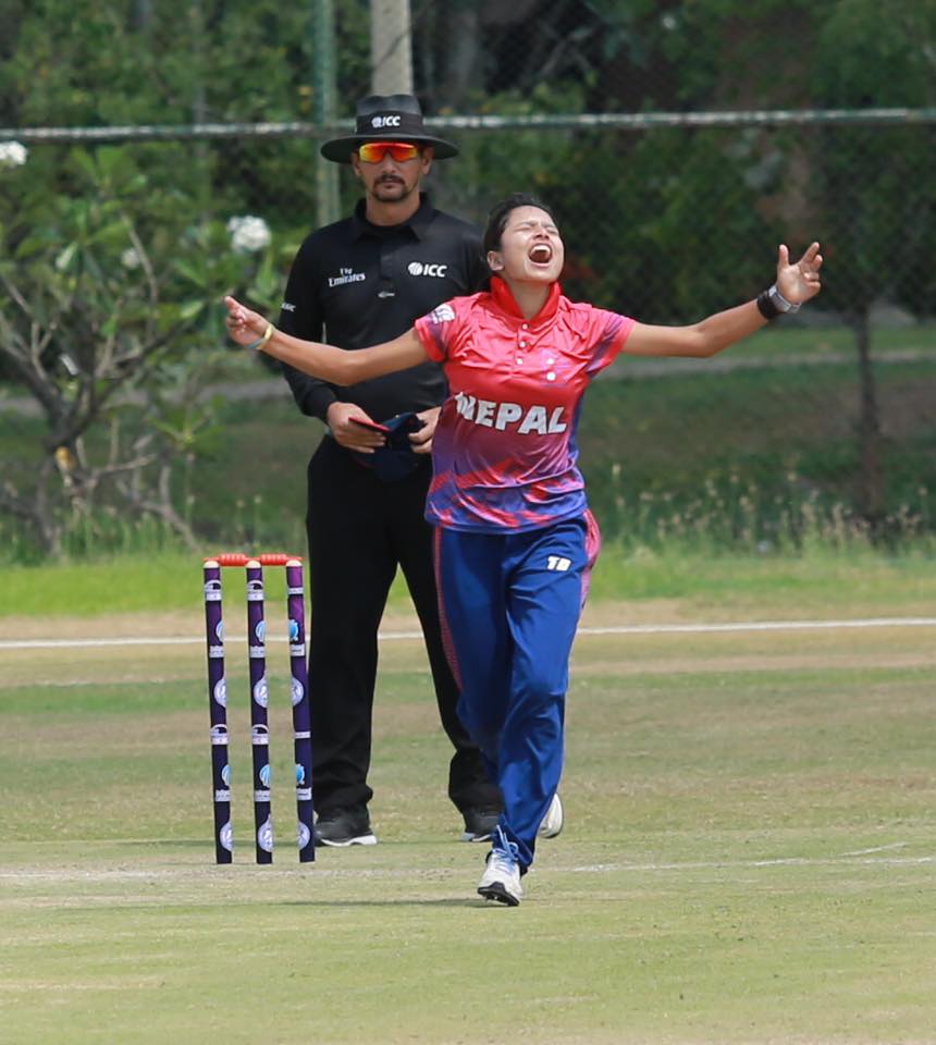 विश्वकप एशिया छनोट : नेपाल थाइल्याण्डसँग ५७ रनले पराजित