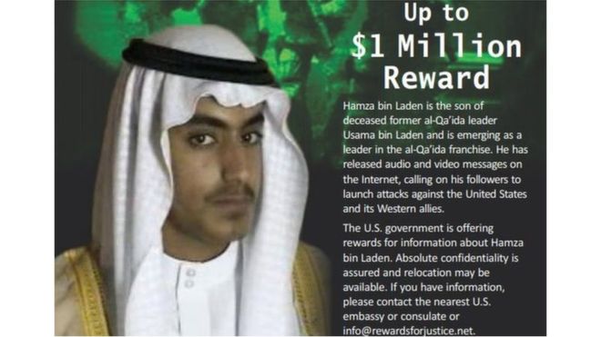 अमेरिकाको निसानामा ओसामा बिन लादेनका छोरा हम्जा बिन लादेन : सूचना दिनेलाई १० लाख अमेरिकी डलर पुरस्कार !