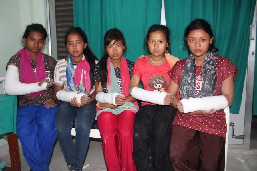 शिक्षिकाको कुटाइबाट पाँचको हात भाँचियो