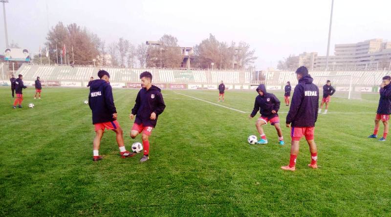 एएफसी यू–१९ छनोटमा नेपालले आज इरानसँग खेल्दै, जित्नैपर्ने दबाब
