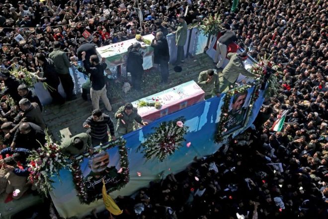 कासिम सुलेमानीको अन्त्यष्टीमा भागदौडः ३५ जनाको मृत्यृ, ४८ घाइते