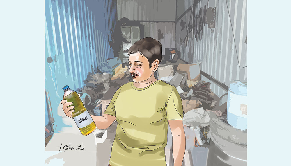 किन सजिलै पाइन्छ एसिड ?