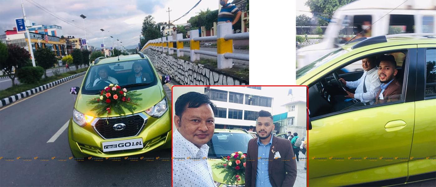 भारतमा असुरक्षित ‘रेडिगो कार’, कमेडी च्याम्पियन हिमेश पन्तलाई उपहार !