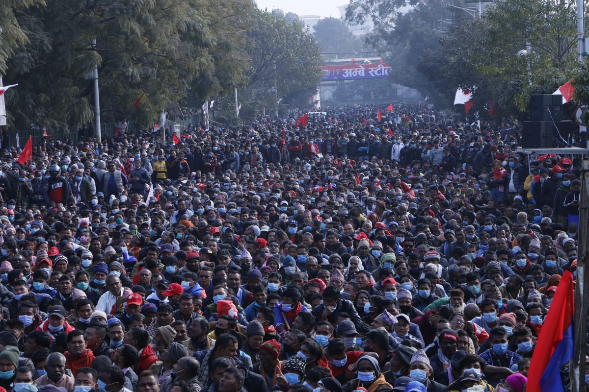 माधव नेपालले कास्टिङ मात्रै भनेको नेकपाको विशाल जुलुश/आमसभा १४ फोटोमा हेर्नुहोस्