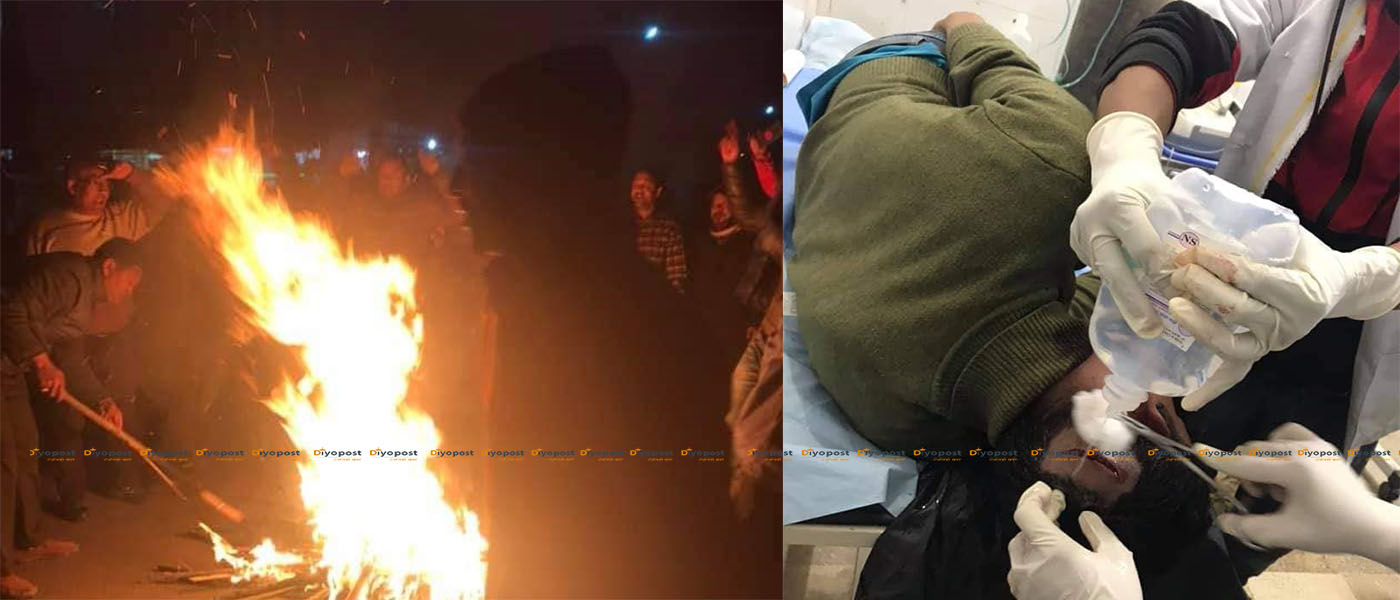 नेकपाको मसाल जुलुशमाथि धादिङ सदरमुकाममा प्रहरीद्वारा हस्तक्षेप : २ जना घाइते !