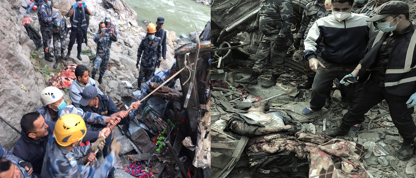 गोयन्का सिमेन्ट बोकेको ट्रक त्रिशुली नदिमा खस्यो : २ जनाको मृत्यु !