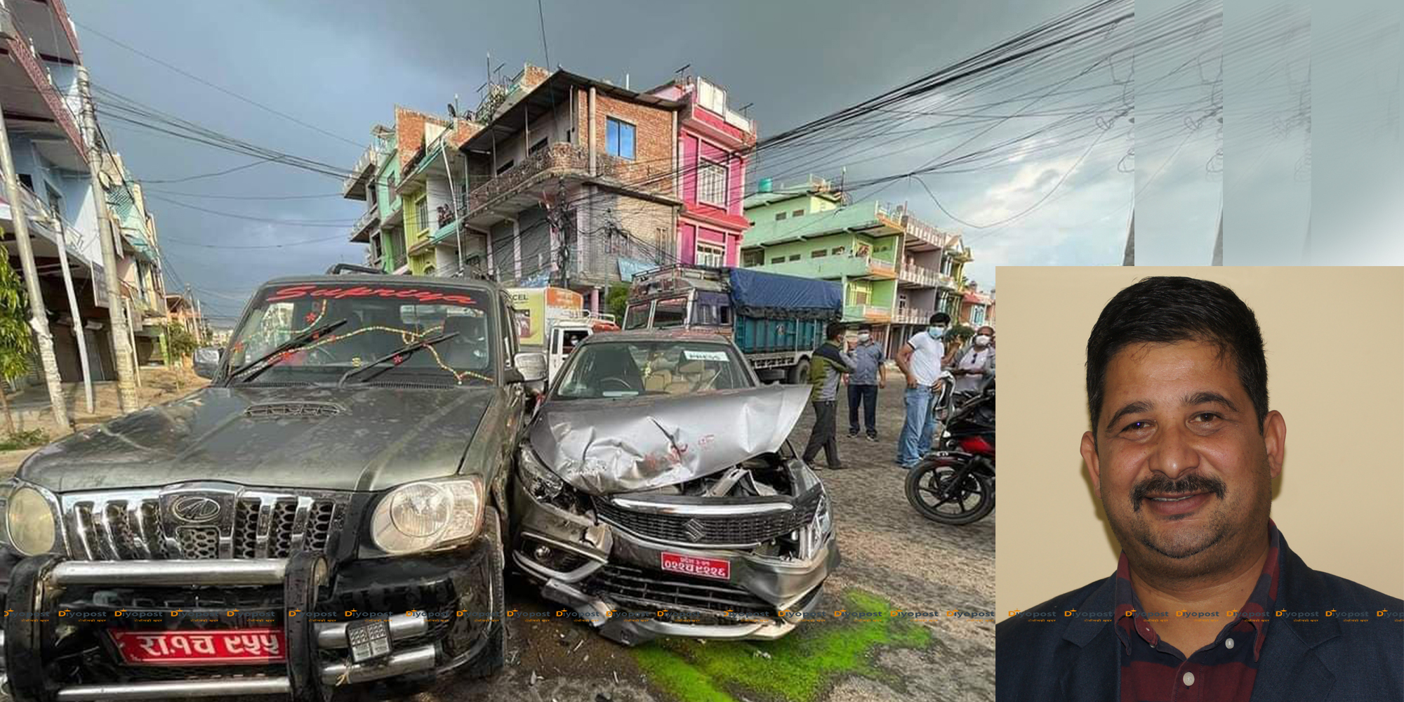 पत्रकार महासंघ अध्यक्ष विपुल पोख्रेल सवार कार दुर्घटनामा !