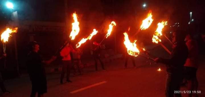 प्रधानमन्त्री ओली र राष्ट्रपति भण्डारीको ‘कु’ को विरुद्ध धादिङमा वाइसिएलको राँके जुलुश