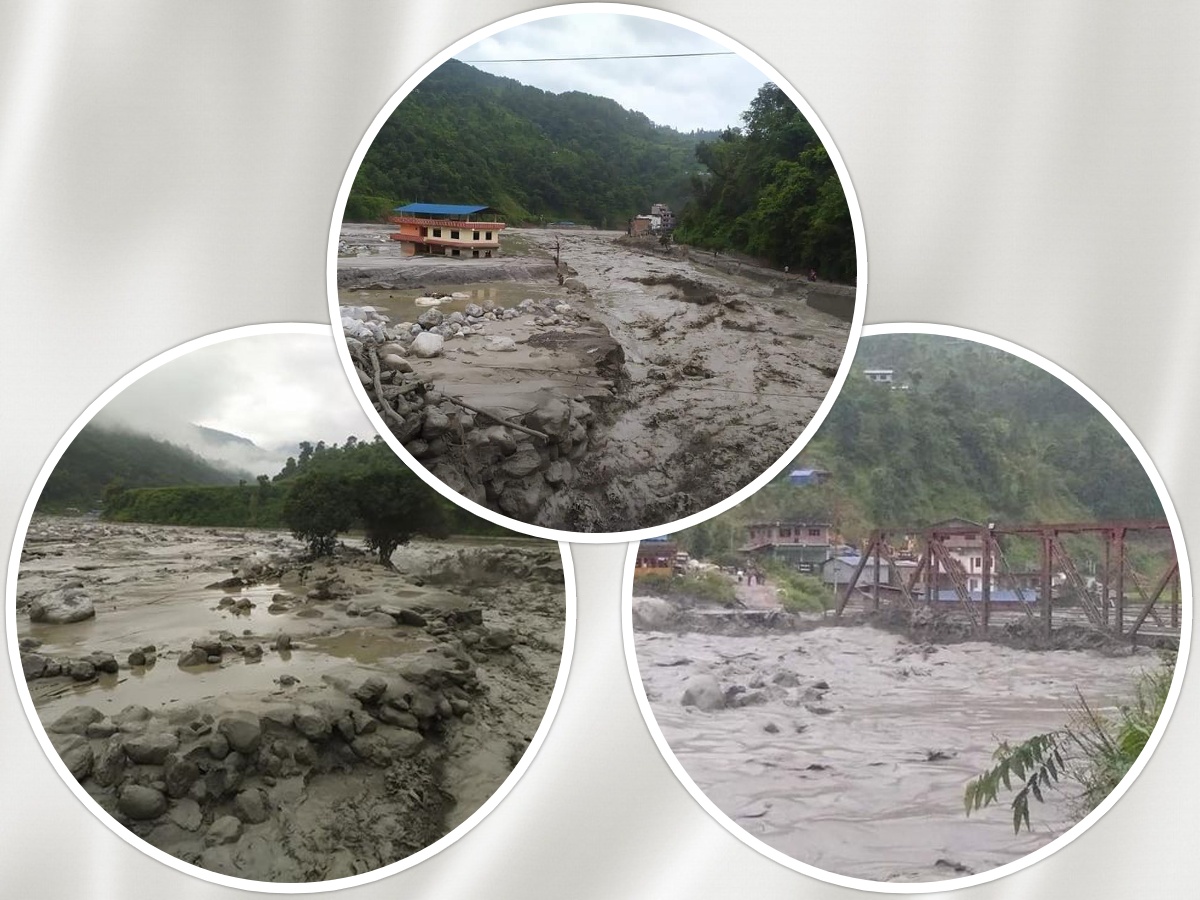 मेलम्चीमा पुनः बाढी : रेडियो मेलम्चीको भवन र चनौटेको रातो पुल बगायो, तस्बिरमा हेर्नुहोस्