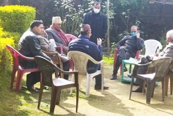 बोहोराटारमा नेताहरूको बैठक, पौडेललाई नै सर्वसम्मत सभापति बनाउन छलफल