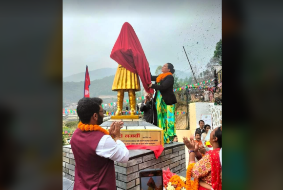चन्द्रागिरीमा बन्यो बिसे नगर्चीको शालिक