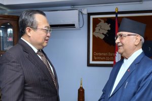 ओलीसँग चिनियाँ नेताको भेटवार्ता: ‘वाम एकता’बारे देखिएन चासो!