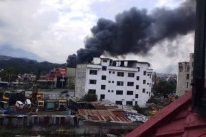 ललितपुरको धोबीघाटमा आगलागी