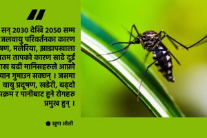 ५८ प्रतिशत संक्रामक रोग जलवायु परिवर्तनका कारण !