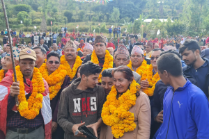 ओखलढुंगाको लिखु गाउँपालिकामा सत्ता गठबन्धनको  चुनावी आमसभा सम्पन्न ! (फोटोसहित)