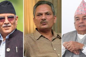 प्रचण्ड, भट्टराई र पौडेलबीच भेटवार्ता, के भयो कुराकानी ?