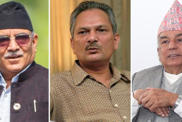 प्रचण्ड, भट्टराई र पौडेलबीच भेटवार्ता, के भयो कुराकानी ?