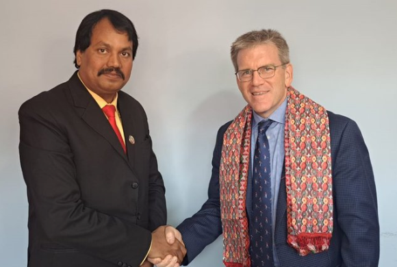 सीके राउत र अमेरिकी राजदूतबीच भेट, दुई देशबीचको सहकार्यबारे छलफल