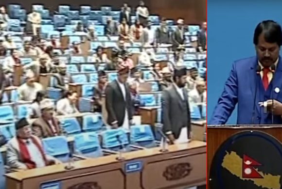 सीके राउतले रोस्ट्रमबाटै गरे सहिदको नाममा मौनधारण, प्रधानमन्त्री उठेनन्