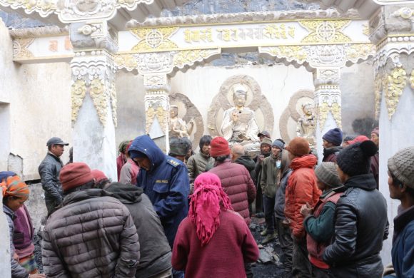 आगलागीबाट गोरखाको प्राचीन पुङ्चे हिनाङ गुम्बामा पूर्ण क्षति