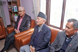 एमाले नेताको दौडधुपः राष्ट्रपतिमा नेम्वाङलाई भोट माग्न एसको कार्यालयमा