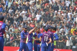 नेपाललाई तेस्रो सफलता, युएईका सिपी रिजवान रनआउट
