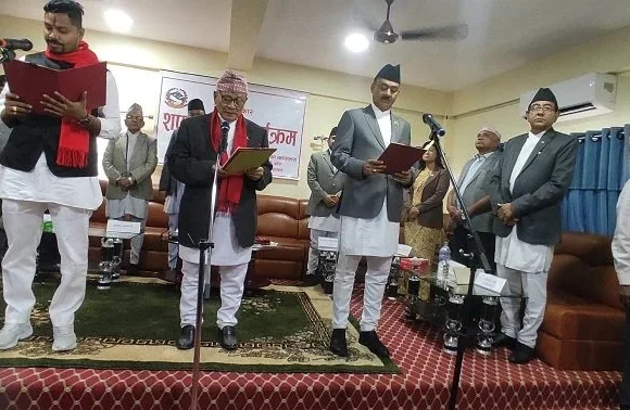 लुम्बिनी प्रदेश : नवनियुक्त मन्त्रीहरूले लिए शपथ