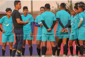 नेपाली महिला फुटबल टोली बङ्गलादेश प्रस्थान