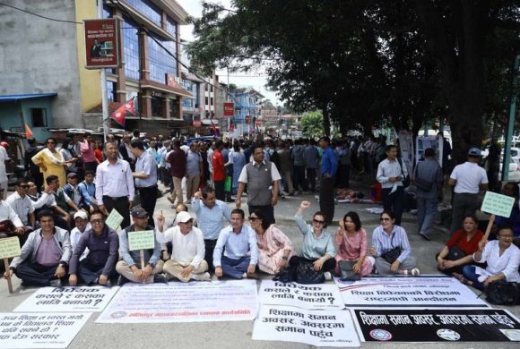 प्याब्सनद्वारा विद्यालय शिक्षा विधेयकविरुद्ध प्रदर्शन