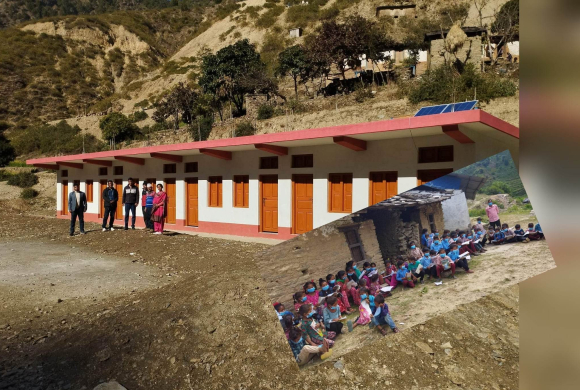 विद्यालय भवनमा ताला, चौरमा विद्यार्थी