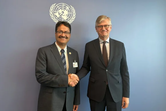 परराष्ट्रमन्त्री साउद र राष्ट्रसङ्घका उपमहासचिव लाक्रोक्सबीच भेट