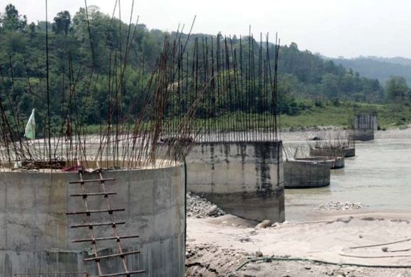 अलपत्र घुमाउने पुलको काम पुनः थालियो