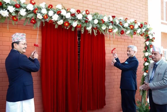 भारतीय विदेशमन्त्रीद्वारा आज त्रिवि केन्द्रीय पुस्तकालयको नयाँ भवन उद्घाटन