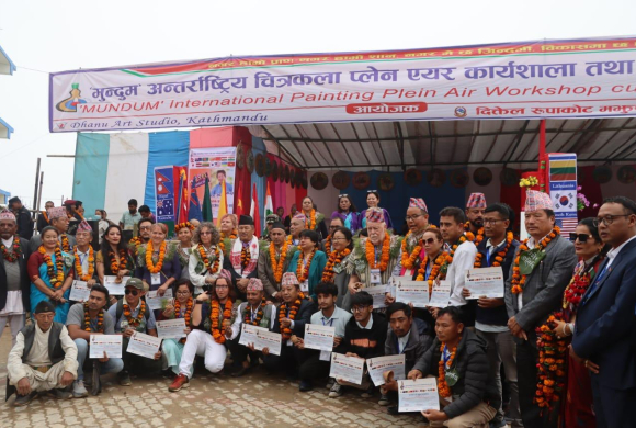काठमाडौँमा ‘मुन्दुम अन्तर्राष्ट्रिय चित्रकला प्रदर्शनी २०८०’ आयोजना गर्दै मझुवागढी नगरपालिका (तस्बिरहरु)