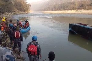 धादिङको घाटबेँसीमा बस दुर्घटना : पाँच  को मृत्यु, ३७ जना घाइते