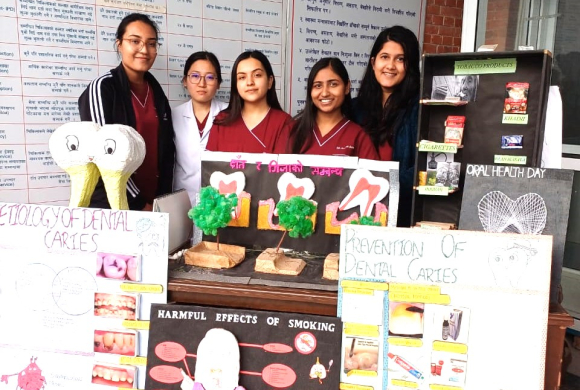 विश्व मुख स्वास्थ्य दिवसको अवसरमा नेपाल मेडिकल कलेजमा सचेतना