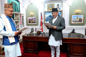 प्रधानमन्त्री समक्ष लिए वन तथा वातावरण राज्यमन्त्री कार्कीले शपथ