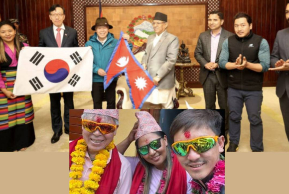 कोरियाली र नेपाली टोली जुगल हिमाल आरोहणका लागि पहिलो पटक जादै