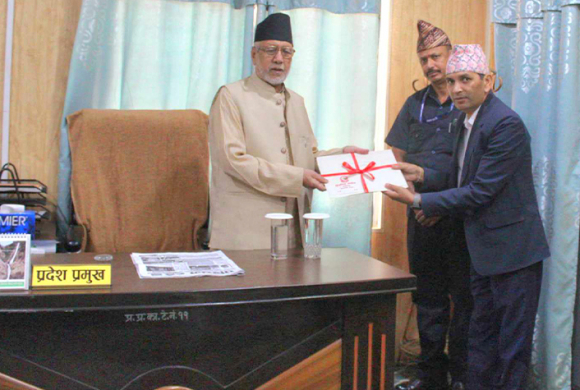 प्रदेश प्रमुख मियाँसमक्ष उपनिर्वाचनको प्रतिवेदन पेस