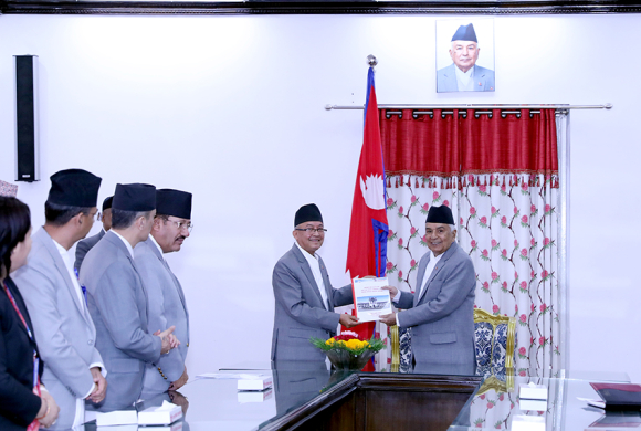 राष्ट्रपतिसमक्ष उपनिर्वाचनको प्रतिवेदन पेश