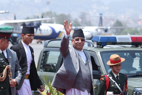 मोदीको शपथमा सहभागी हुन प्रधानमन्त्री प्रचण्ड भारत प्रस्थान