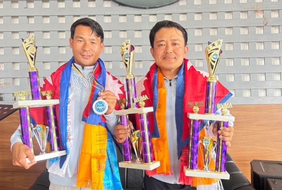 पदक विजेता भूपेन्द्र र सुदेन स्वदेश फर्किए