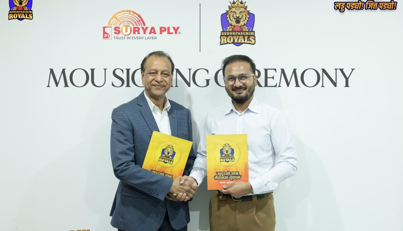 सूर्य प्लाइ बन्यो सुदूरपश्चिम रोयल्सको ‘स्ट्रेन्थ’ पार्टनर