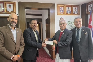 नेपाल लाइफद्वारा भौतिक पूर्वाधार पुर्ननिर्माण कोषमा साडे १ करोड आर्थिक सहयोग