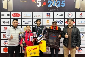 नेपाल अन्तर वडा राष्ट्रिय टेबलटेनिस प्रतियोगितामा रुविन र इभानालाई स्वर्ण