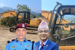गण्डकीका डिआइजी आचार्य र पोखराका मेयर आचार्यको निर्देशनमा लक गरिएको स्क्याभेटर तोडफोड