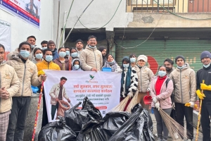 फ्लाईफिनिक्सद्वारा बागबजार क्षेत्रमा सरसफाइ