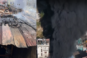 गैरीगाउँको काठ गोदाममा भीषण आगलागी, ठूलो परिमाणमा काठ जलेर नष्ट