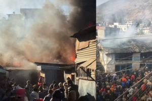 बझाङको सदरमुकाम चैनपुरमा भीषण आगलागी, दर्जनौँ घर जलेर नष्ट
